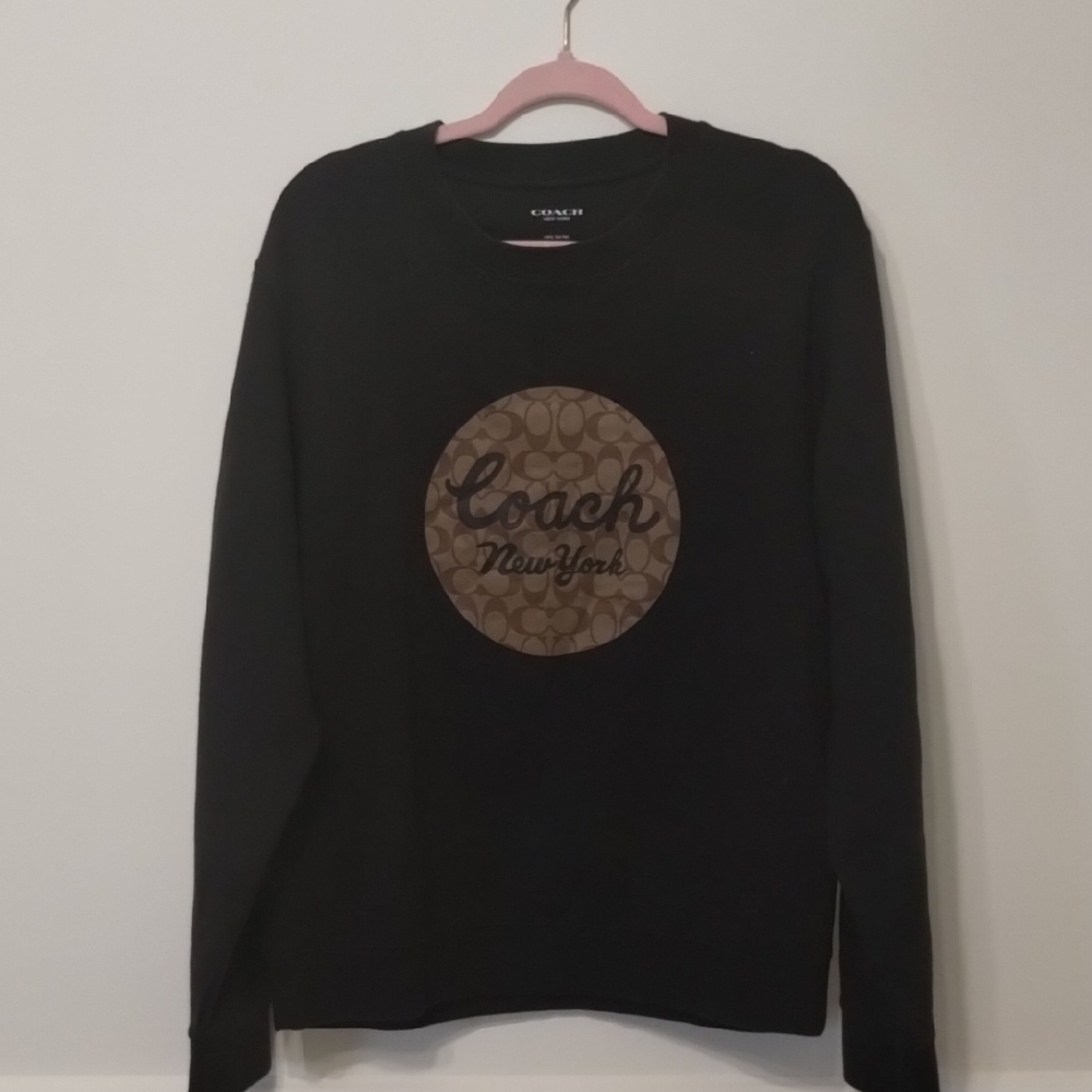 Coach Black Pullover with Brown Logo